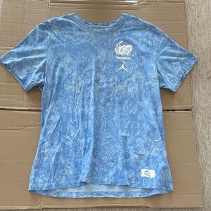 Jordan Blue Tie-Dye Tar Heels Graphic Tee